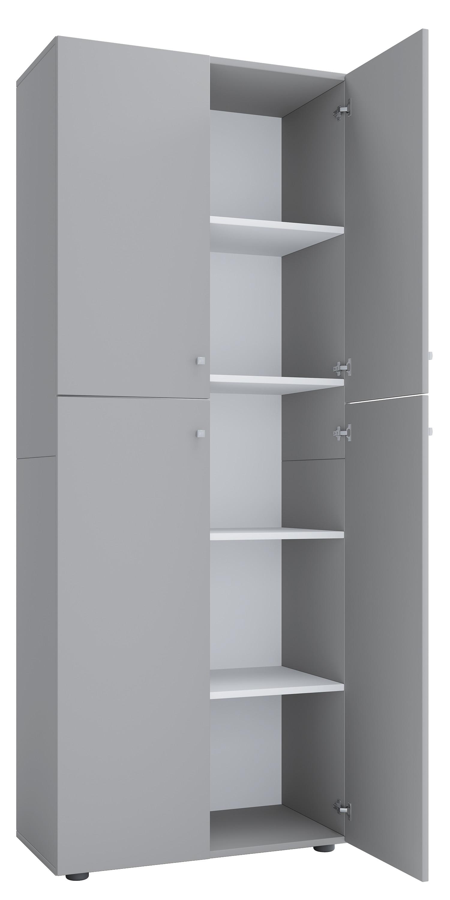 VCM Büroschrank mit 5 Fächern | moderner Aktenschrank mit Drehtüren | Maße ca. B. 70 x H. 184 x T. 40 cm – Lona 5-Fach  