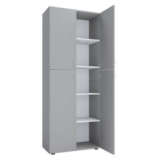 VCM Büroschrank mit 5 Fächern | moderner Aktenschrank mit Drehtüren | Maße ca. B. 70 x H. 184 x T. 40 cm – Lona 5-Fach  