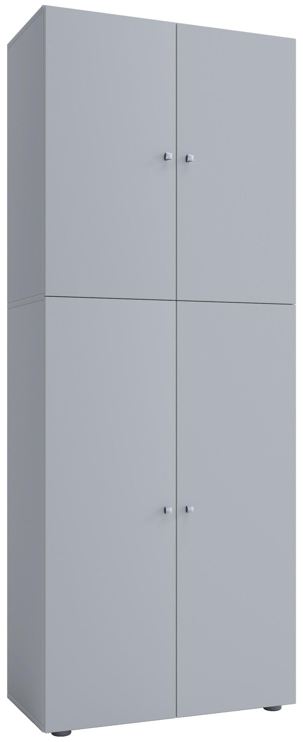VCM Büroschrank mit 5 Fächern | moderner Aktenschrank mit Drehtüren | Maße ca. B. 70 x H. 184 x T. 40 cm – Lona 5-Fach  