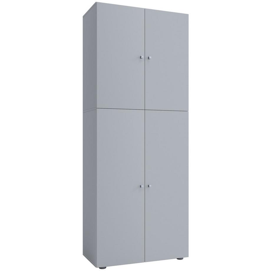 VCM Büroschrank mit 5 Fächern | moderner Aktenschrank mit Drehtüren | Maße ca. B. 70 x H. 184 x T. 40 cm – Lona 5-Fach  