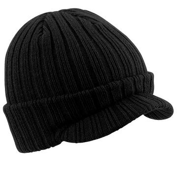 Wintermütze Beanie Strickmütze mit Schirm