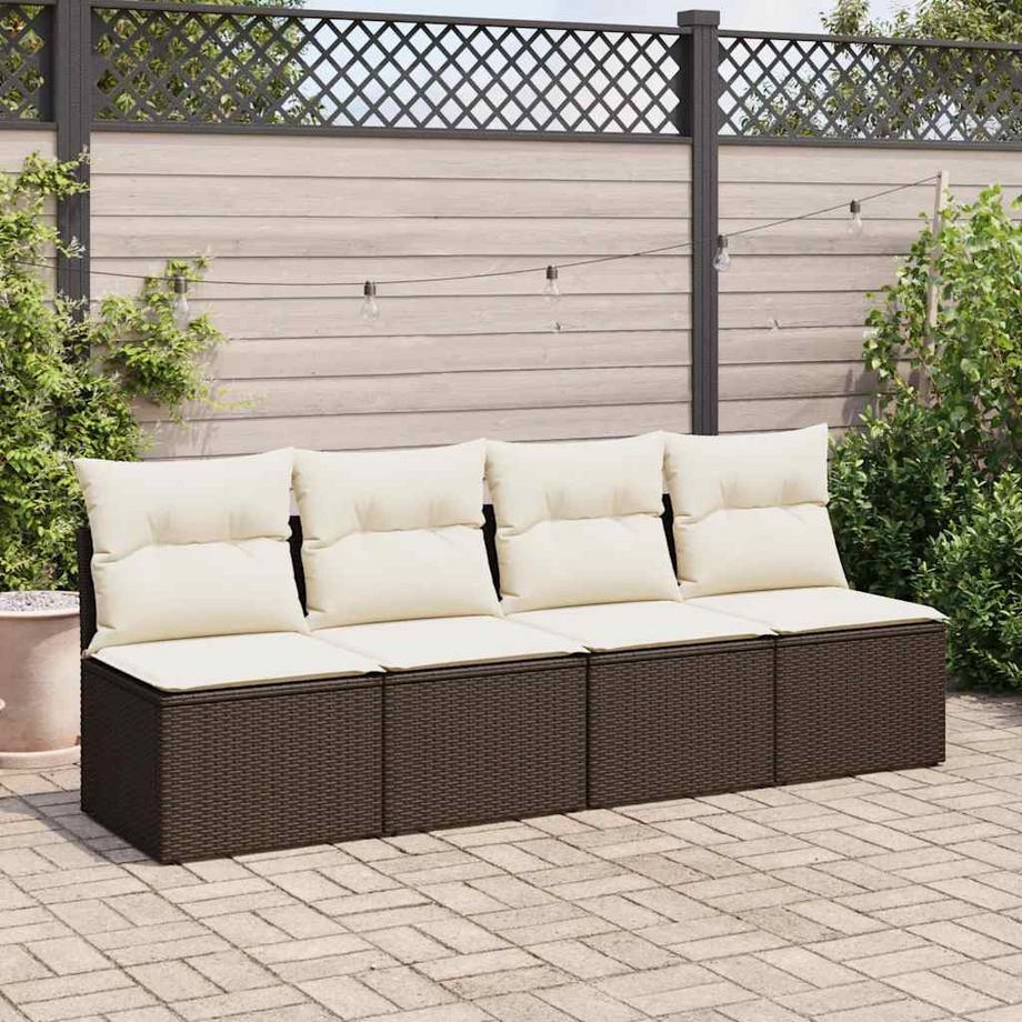 VidaXL set divano da giardino Polirattan  