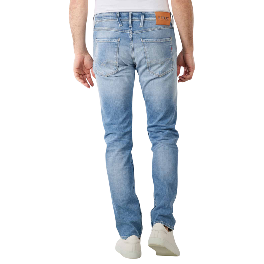 REPLAY Anbass Slim Fit Destroyed Jeans  