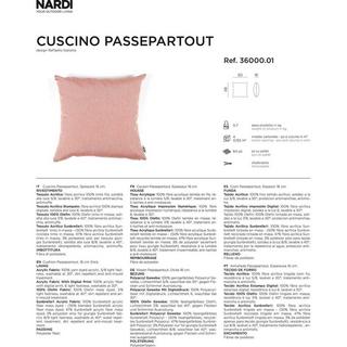 NARDI outdoor Garten-Dekokissen Passepartout rosa  