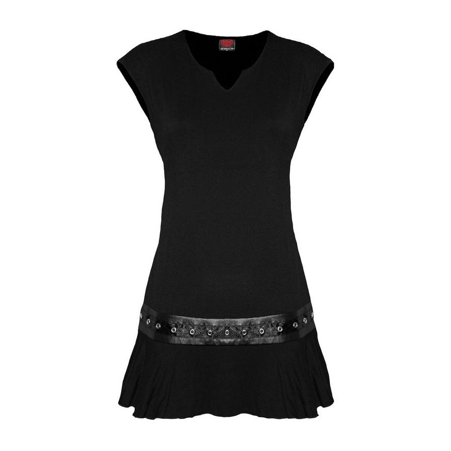 Minikleid, Stollen An Taille, Reaktiv Gefärbt