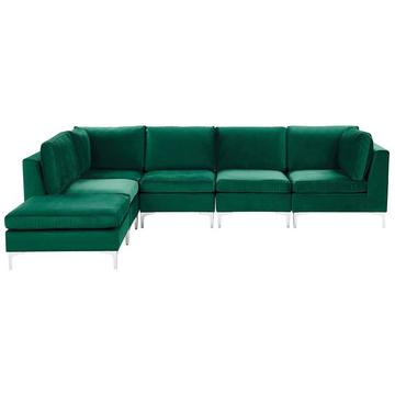 Ecksofa mit Ottomane aus Samtstoff Modern EVJA