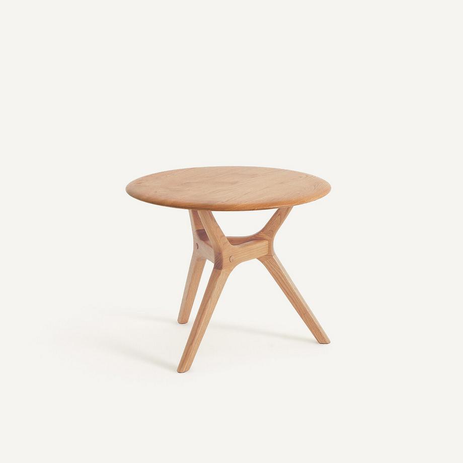 AM.PM Table basse ronde en chêne massif  