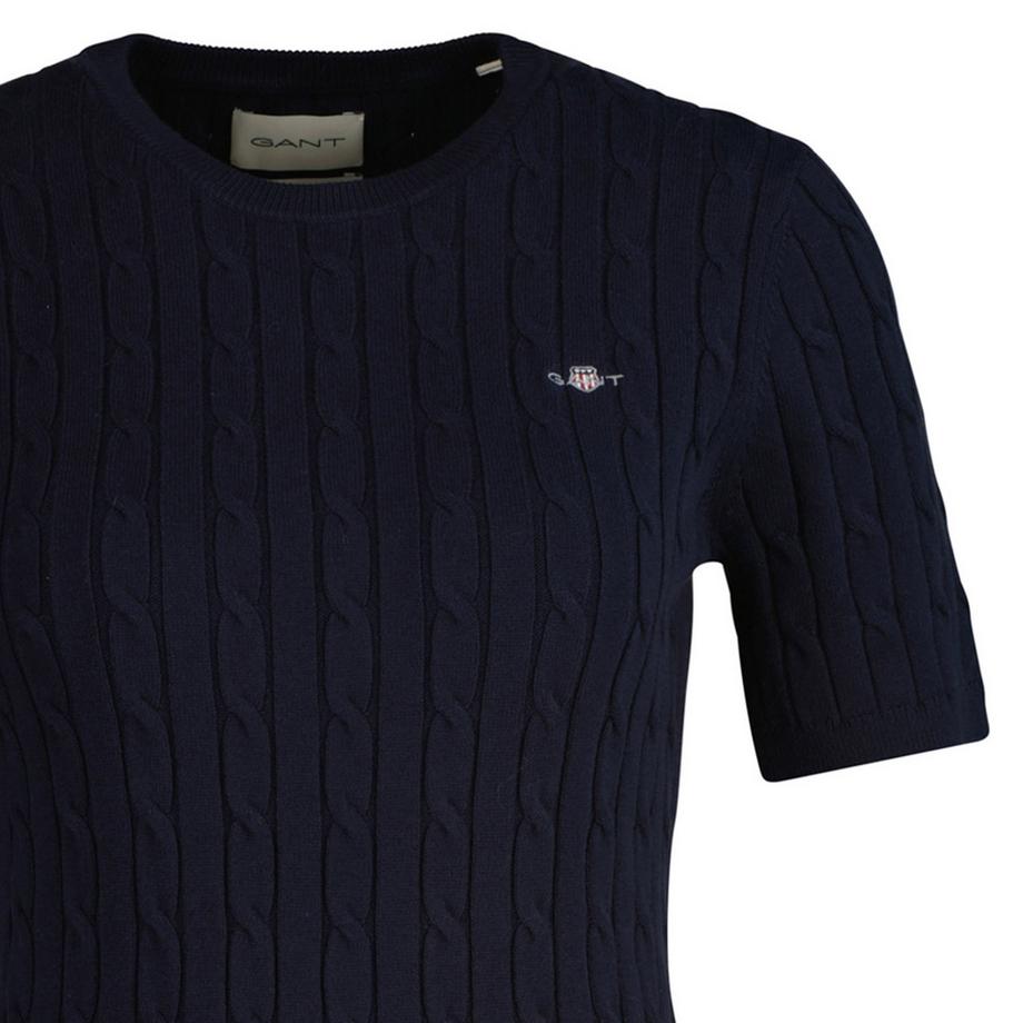 GANT Stretch Cotton Cable C-Neck T-Shirt  