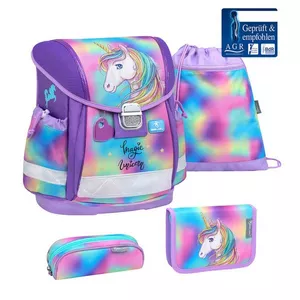 CLASSY Schulrucksack 4-teiliges-Set Rainbow Color