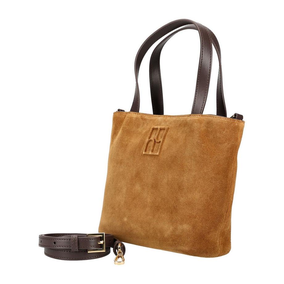 Högl Veloursleder Shopper mit abnehmbarem Riemen  
