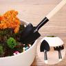 eStore  3x Outils de jardin pour pots de fleurs Noir