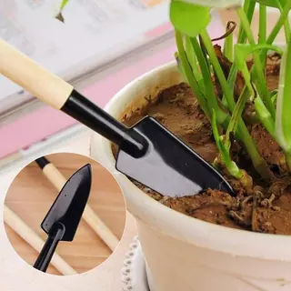 eStore  3x Outils de jardin pour pots de fleurs Noir