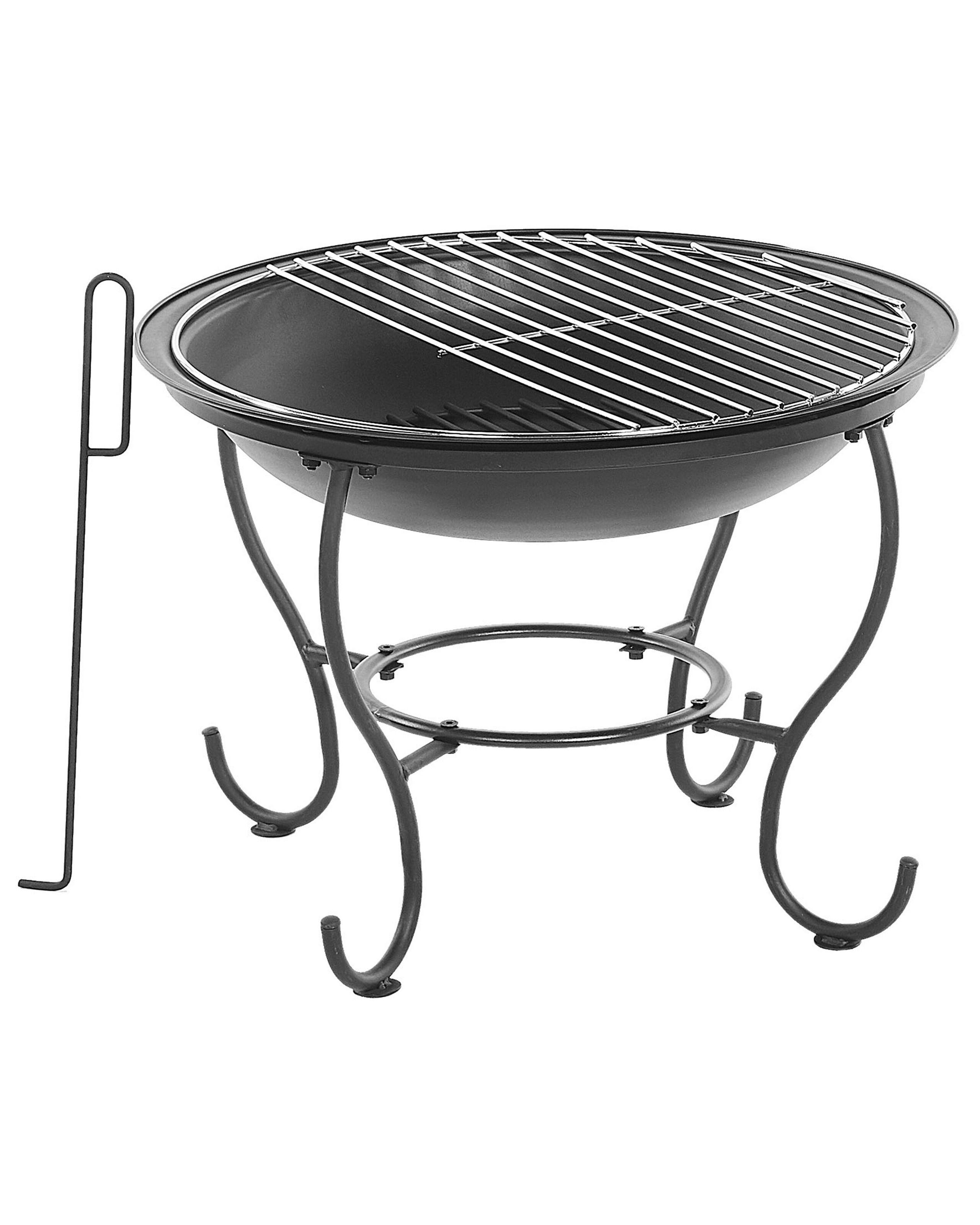 Beliani Camino con Griglia en Acciaio NEGARA  