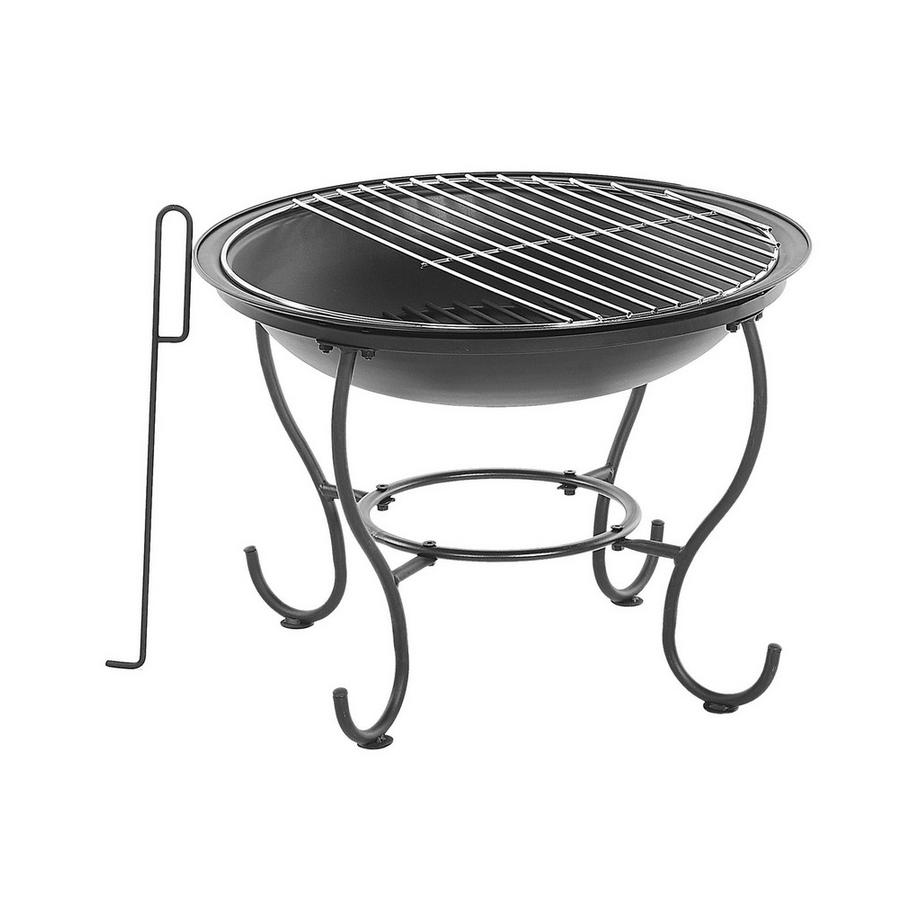 Beliani Foyer avec grille en Acier NEGARA  