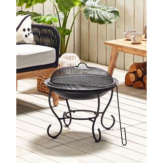 Beliani Foyer avec grille en Acier NEGARA  