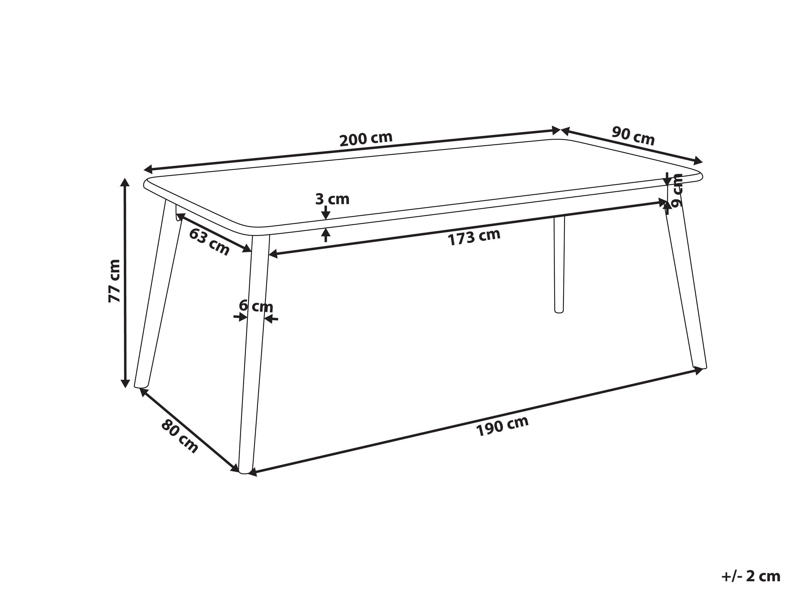 Beliani Esstisch aus MDF-Platte Klassisch KEHO  
