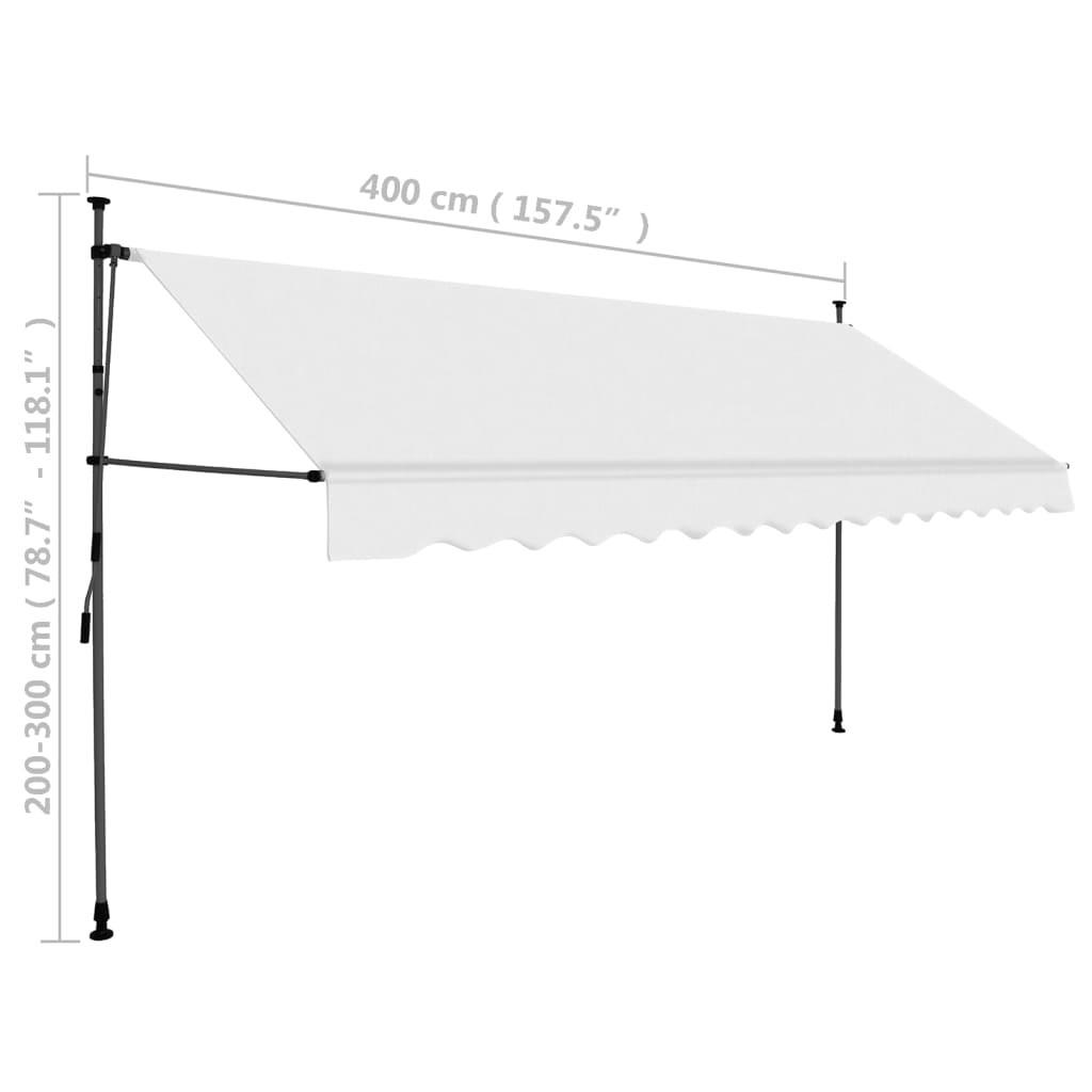 VidaXL Auvent rétractable tissu  