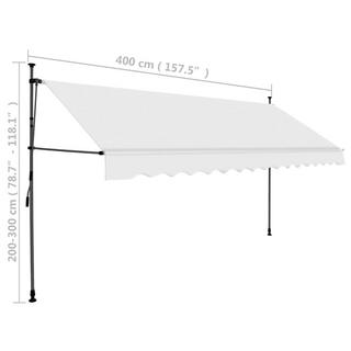 VidaXL Auvent rétractable tissu  