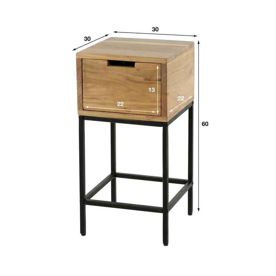 mutoni Table de nuit Flat 1S  