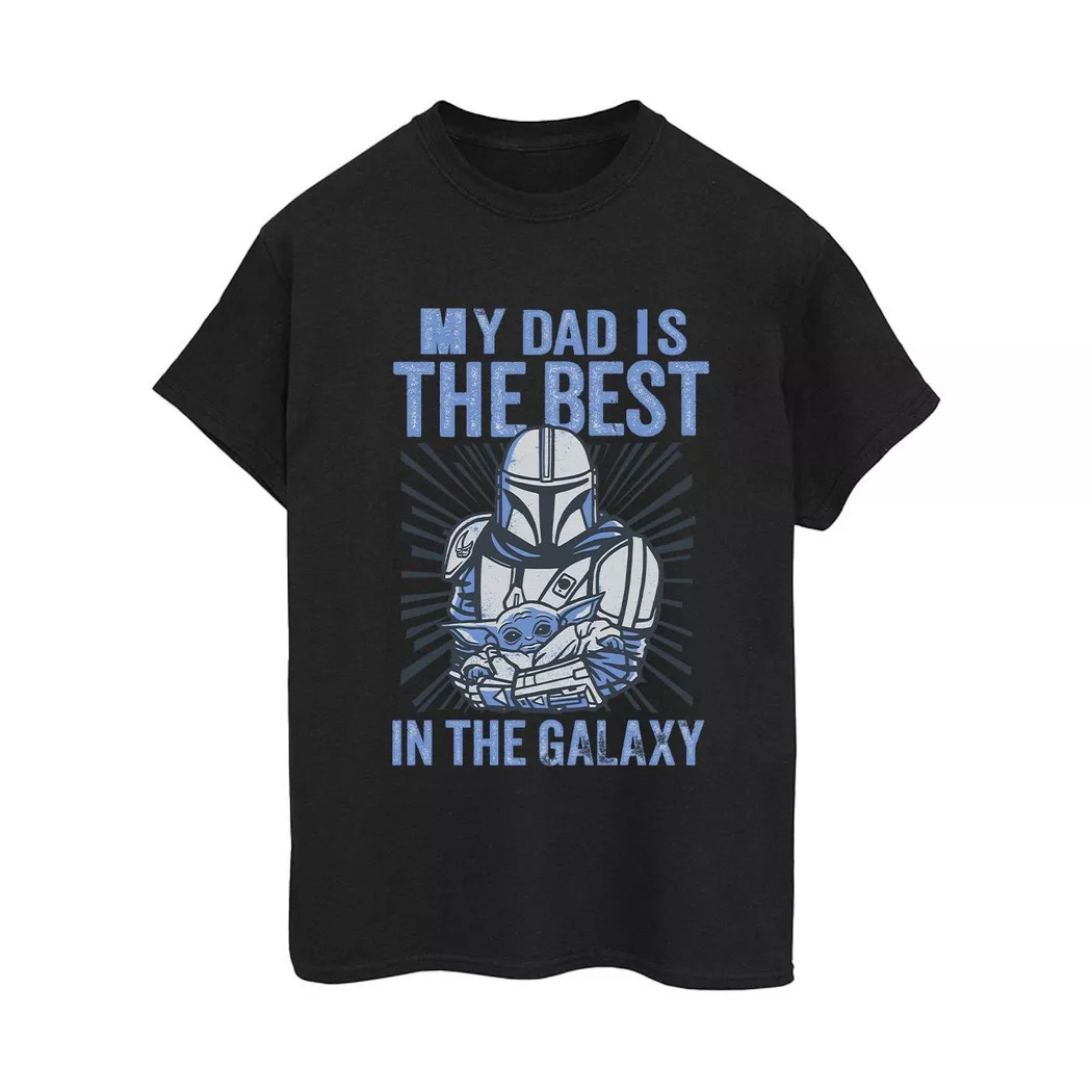 STAR WARS - Mandalorian Best Dad TShirt, für Damen, Schwarz, Größe S