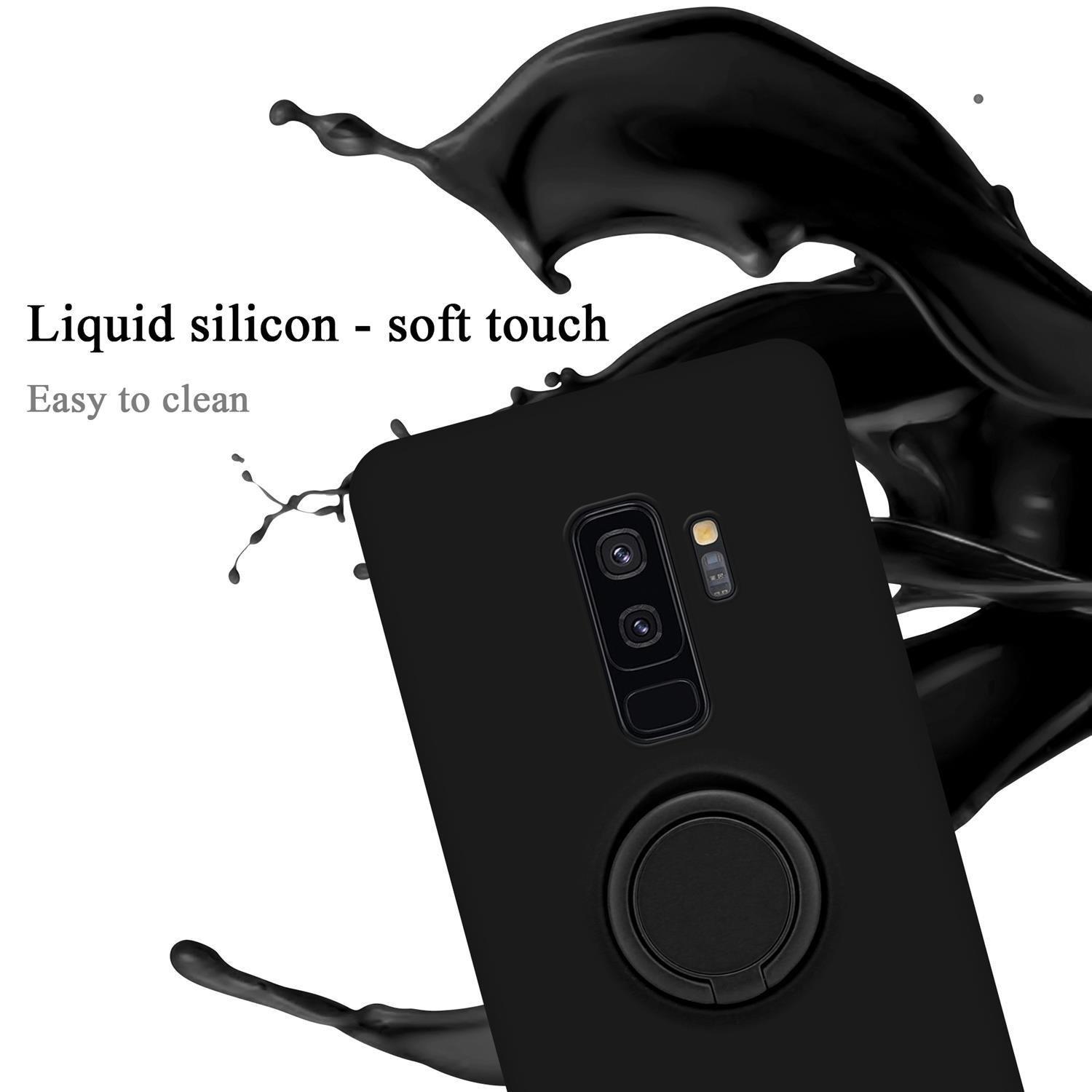 Cadorabo  Housse compatible avec Samsung Galaxy S9 PLUS - Coque de protection en silicone TPU flexible avec anneau 