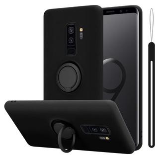 Cadorabo  Housse compatible avec Samsung Galaxy S9 PLUS - Coque de protection en silicone TPU flexible avec anneau 