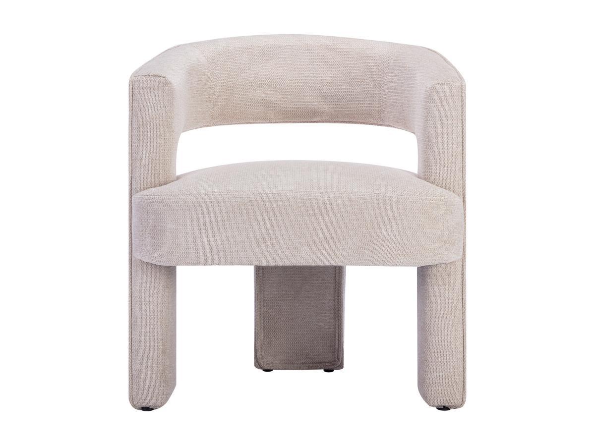 Vente-unique Fauteuil en tissu texturé beige FONTANOVA  