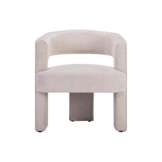 Vente-unique Fauteuil en tissu texturé beige FONTANOVA  