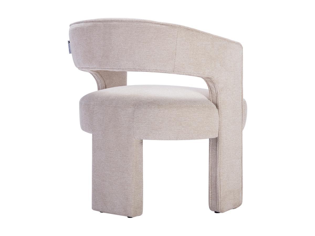 Vente-unique Fauteuil en tissu texturé beige FONTANOVA  