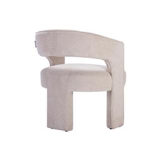 Vente-unique Fauteuil en tissu texturé beige FONTANOVA  