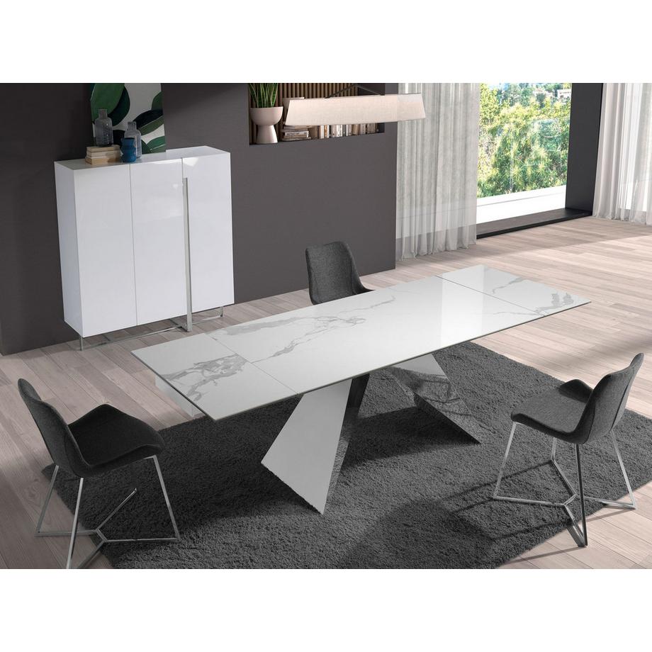 ANGEL CERDA Stuhl aus dunkelgrauem Stoff  