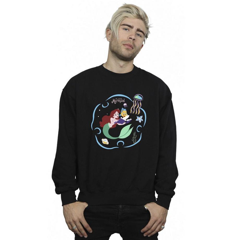 Disney The Little Mermaid Reading A Book Sweatshirt  