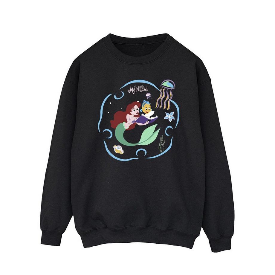 Disney The Little Mermaid Reading A Book Sweatshirt  