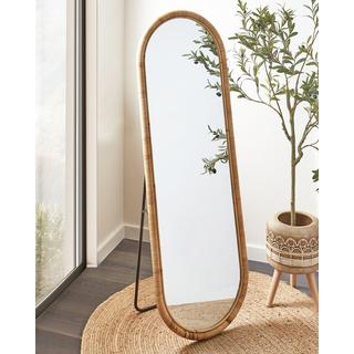 Beliani Miroir sur pied en Rotin Boho MONTOT  