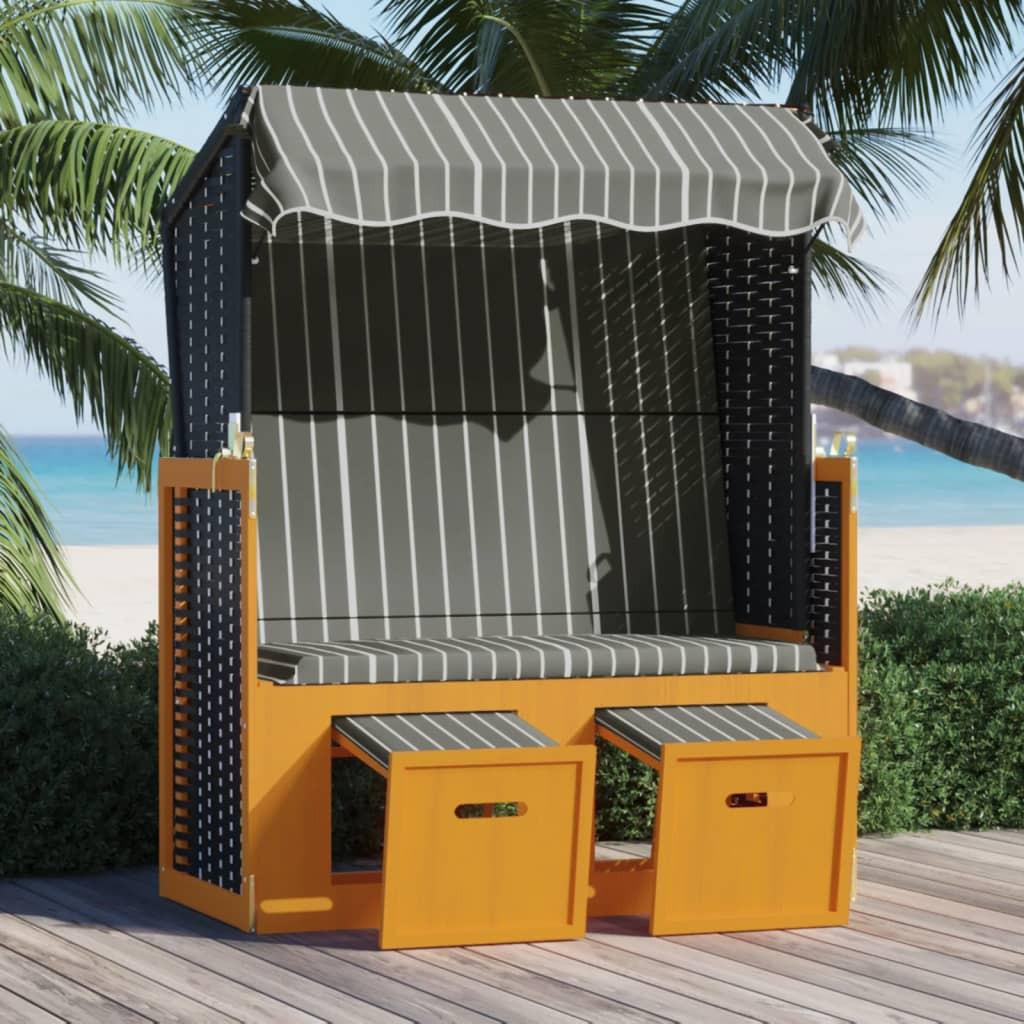 VidaXL Strandkorb rotin synthétique  