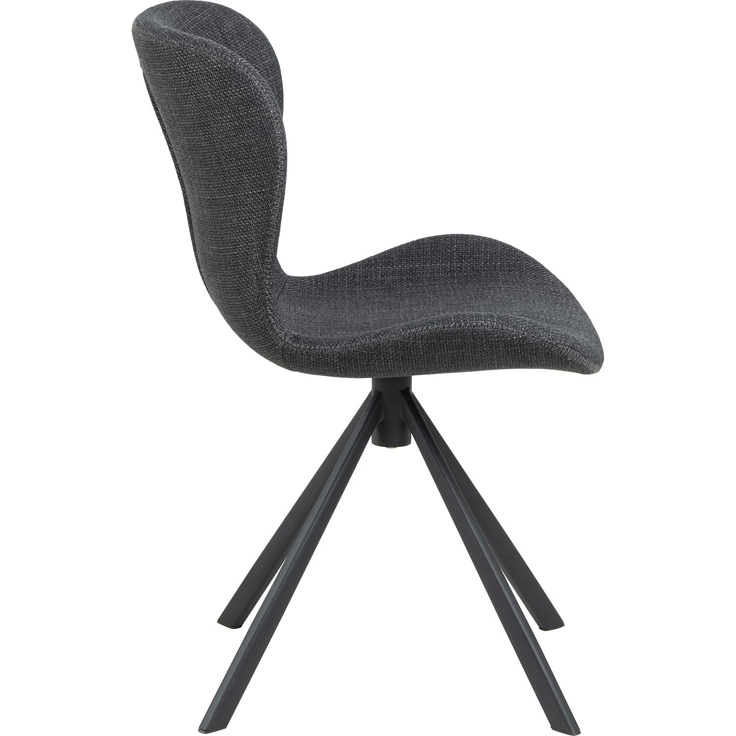 mutoni Chaise de salle à manger Norvège gris noir (1 pièce)  