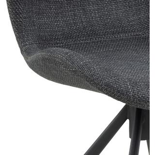 mutoni Chaise de salle à manger Norvège gris noir (1 pièce)  