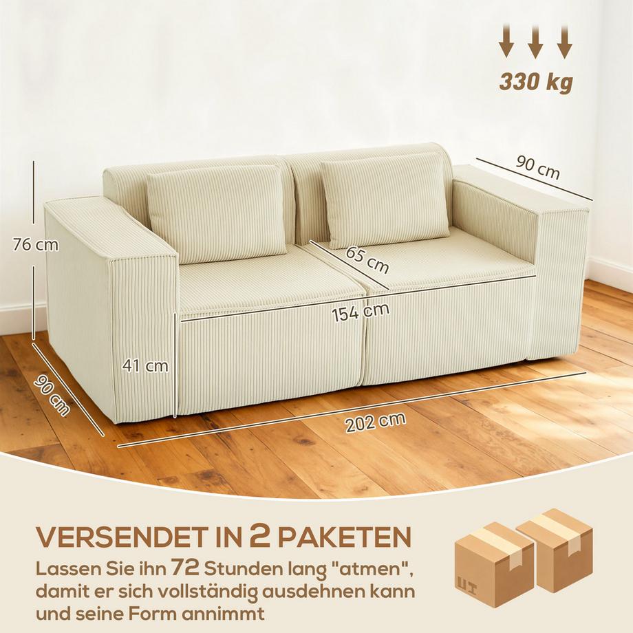HOMCOM 3 Sitzer Sofa  