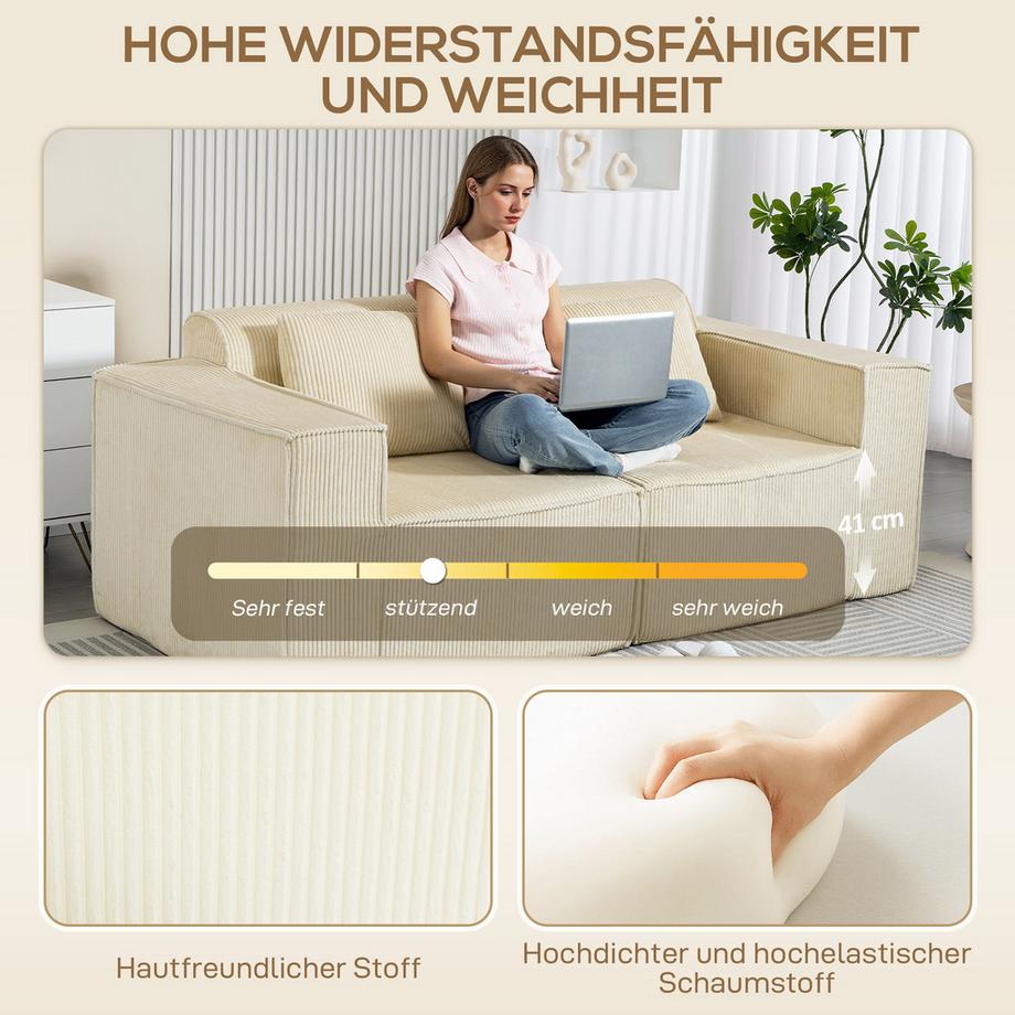 HOMCOM 3 Sitzer Sofa  