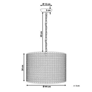 Beliani Lampe suspension en Métal Moderne MEZEN  