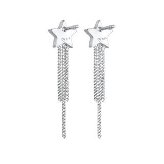 Elli  Boucles d'Oreilles Femmes Pendentif D'oreilles Étoile Look De Chaîne Avec Cristaux 