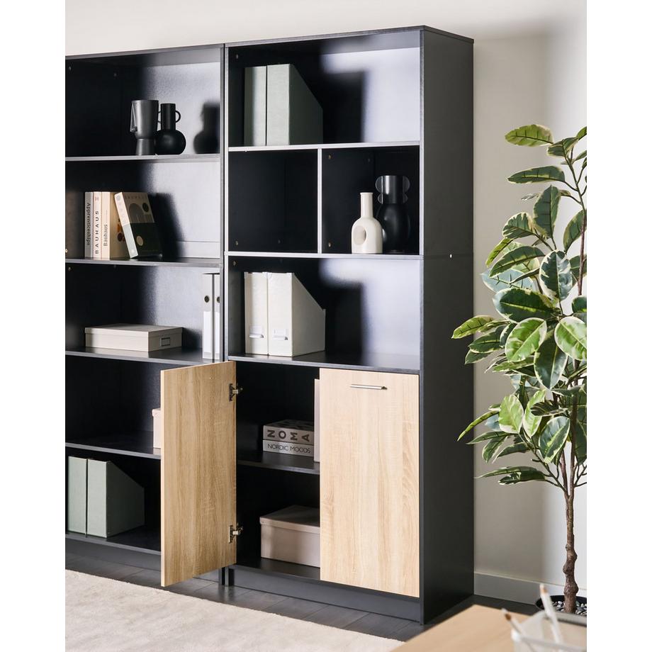 Beliani Libreria a 2 ante en Pannello di fibre (LDF) Minimalista ZEHNA  