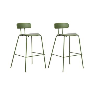 Lot de 2 chaises de bar en Matière synthétique Moderne SIBLEY