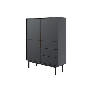 Vente-unique  Highboard mit 3 Türen & 3 Schubladen - Schwarz - DABRIANA 