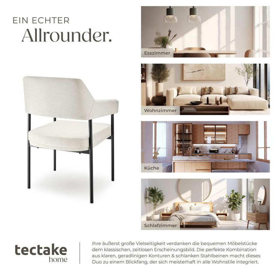 Tectake Fauteuil DOÉ rembourré  