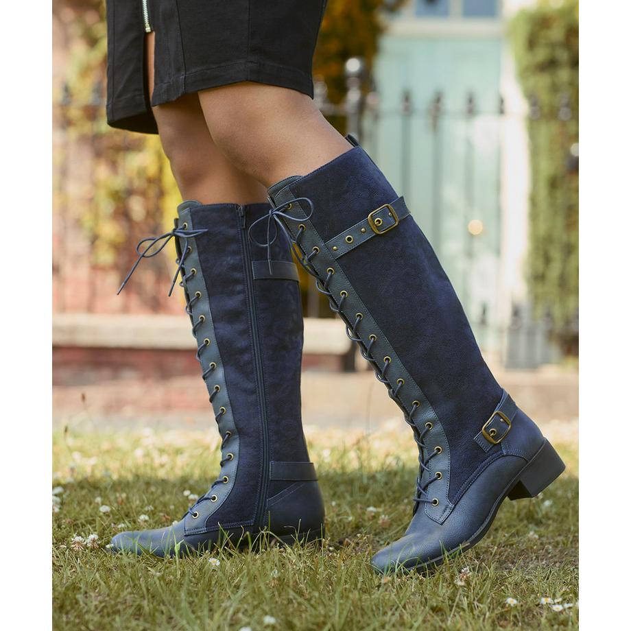 Joe Browns  Reitstiefel mit Schnürung und Leopardenmuster 