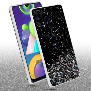 Cadorabo  Hülle für Samsung Galaxy M31 TPU Silikon mit funkelnden Glitter 