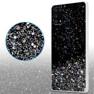 Cadorabo  Hülle für Samsung Galaxy M31 TPU Silikon mit funkelnden Glitter 