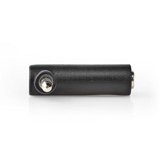 Nedis  Stereo-Audio-Adapter | 3,5 mm Stecker | 3,5 mm Buchse | Vernickelt | 90° abgewinkelt | Metall | Schwarz | 10 Stück. | Plastikbeutel 
