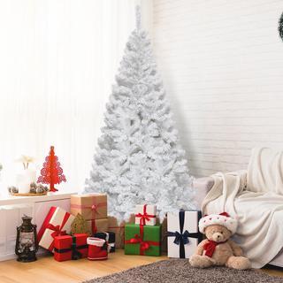 Northix Weihnachtsbaum Künstlicher Tannenbaum Christbaum mit Metallständer 150-240 cm Weiß-180 cm  